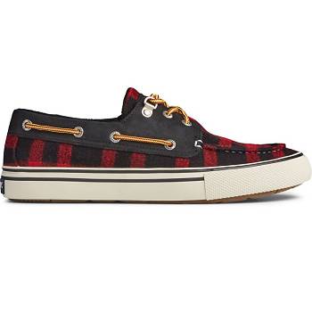 Sperry Bahama Storm Buffalo Check Cervene - Panske Tenisky